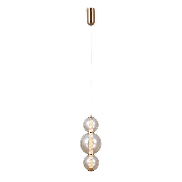 Lampa zawis Butero PND-34359-3V-HBR-AMB LED 12W 3000K złoty bursztynowy
