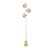 Podłogowa lampa do salonu Spiral SPI5535-11 kule bursztynowe złoty