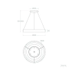 Lampa wisząca ring Utito ABR-LWOR-UTTIO LED 50W 2700-6500K biała drewniana