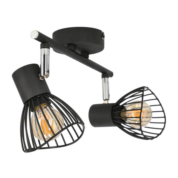 2-punktowa lampa ścienna Fly 92-61898 z regulacją czarny