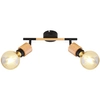 Regulowana LAMPA sufitowa JORNA 54031-2 Globo metalowa OPRAWA regulowane reflektorki czarne drewno