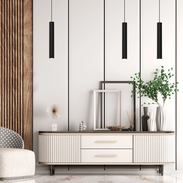 Wisząca lampa Hudson MLP8791 minimalistyczna czarna