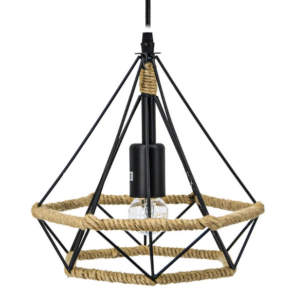 Loftowa LAMPA wisząca Piramida 8801/1 ZWIS - 06 Elem industrialna OPRAWA metalowy ZWIS na linie czarny