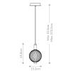 Pojedyncza lampa wisząca Palmas QN-PALMAS-1MP-PN LED 12W 3000K biała