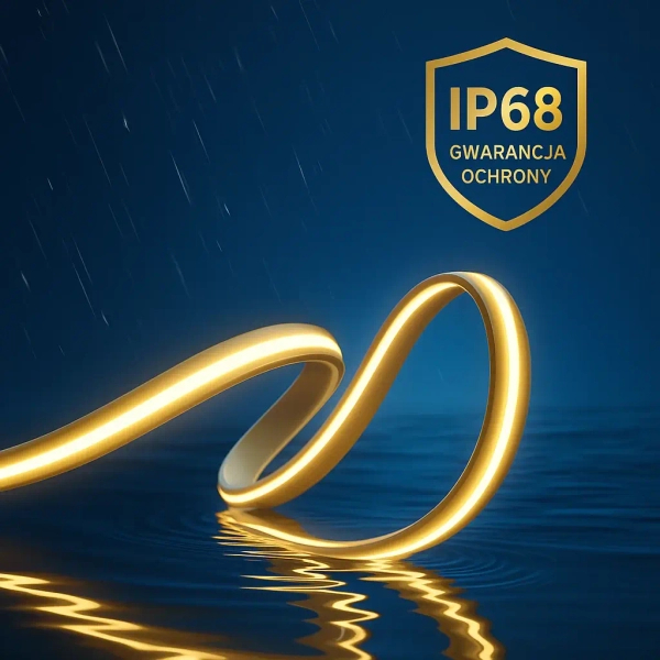 Wodoodporna taśma LED COB 1494 LED 10W 4000K 48V IP68 biała neutralna