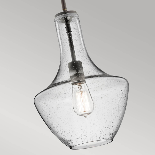 Szklana lampa wisząca Everly KL-EVERLY-P-S-OZ brązowy przezroczysty