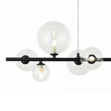 Modernistyczna wisząca lampa 22063 LED 14W 3000K kule ring czarny