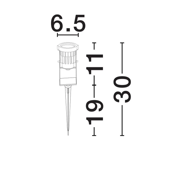 Zewnętrzny słupek wbijany COLENZO LE75345 LED 10W 2700K IP65 czarny