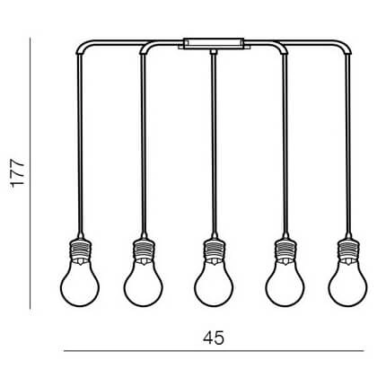 Zwieszana lampa pająk OTUS AZ1645 Azzardo salonowa chrom