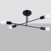 Lampa sufitowa Norah SL.1451 Sollux loftowa do sypialni czarna