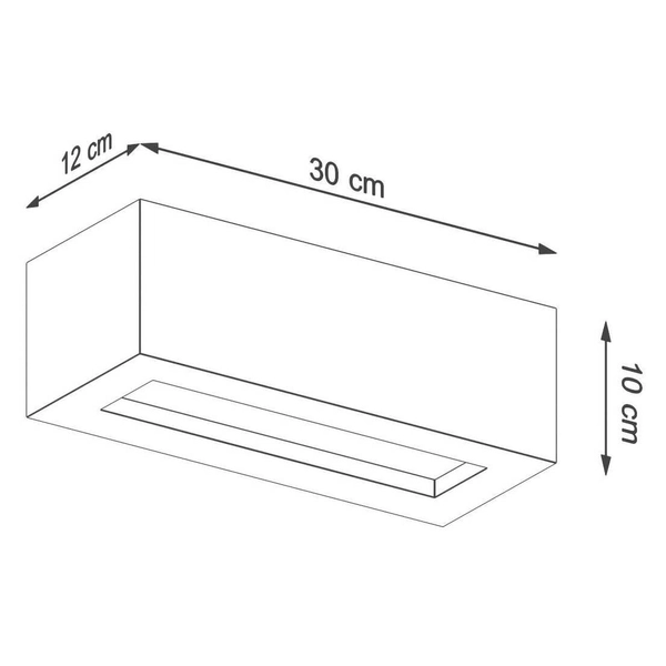 Betonowy kinkiet sypialniany SL.0992 prostokątna lampa