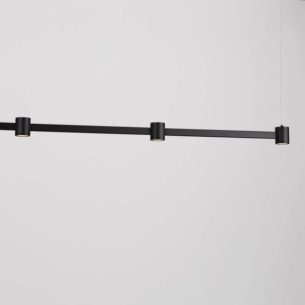 Zwisająca lampa z reflektorkami PISCO LE44356 LED 30W 3000K czarna