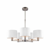 Wielopunktowa lampa wisząca Daley 60257 Endon abażury biały srebrny
