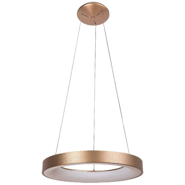 LAMPA wisząca CARMELLA 5054 Rabalux okrągła OPRAWA metalowa ZWIS LED 50W 4000K pierścień ring złota