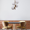 LAMPA wisząca RIGA PND-44213-4-HBR Italux loftowa OPRAWA modernistyczny ZWIS kule balls mosiądz