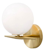 Sypialniana lampa ścienna Soria loft ball biała złota