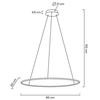 Lampa pierścieniowa wisząca Ring Slim MSE1501100157 Moosee LED 28W 3000K złota