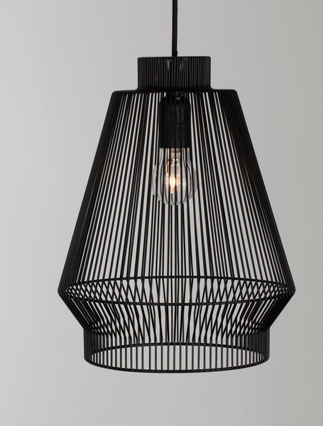 Druciana lampa wisząca GUAYMAS LE42928 Luces Exclusivas loftowa czarna