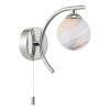 Kinkiet ścienny z włącznikiem Atiya ATI0750-07 planeta okrągła chrom