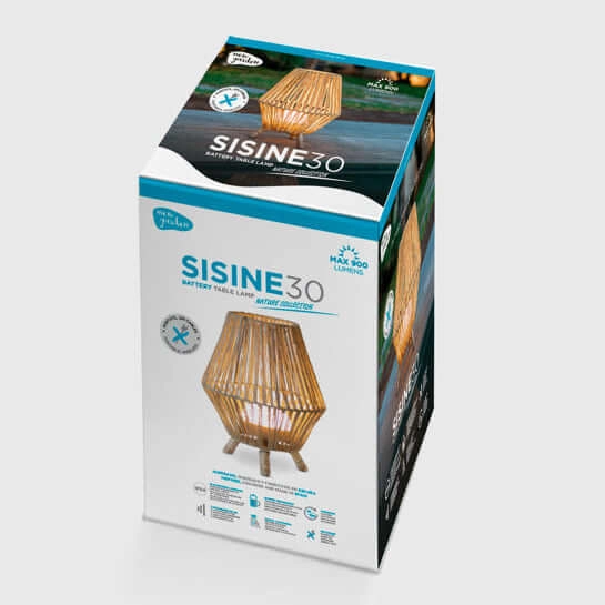 Pleciona lampa stołowa Sisine LUMSIS030XXWLNW IP54 naturalna