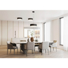 Lampa sufitowa do jadalni VERO 30686302 Kaspa okrągła metalowa czarna biała