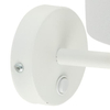 Okrągła kinkiet glamour Hilton 4770 TK Lighting tuba tkaninowy biały złoty