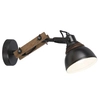 Kinkiet LAMPA ścienna AKSEL 2723 Rabalux regulowana OPRAWA reflektorek na wysięgniku vintage drewno grafitowy