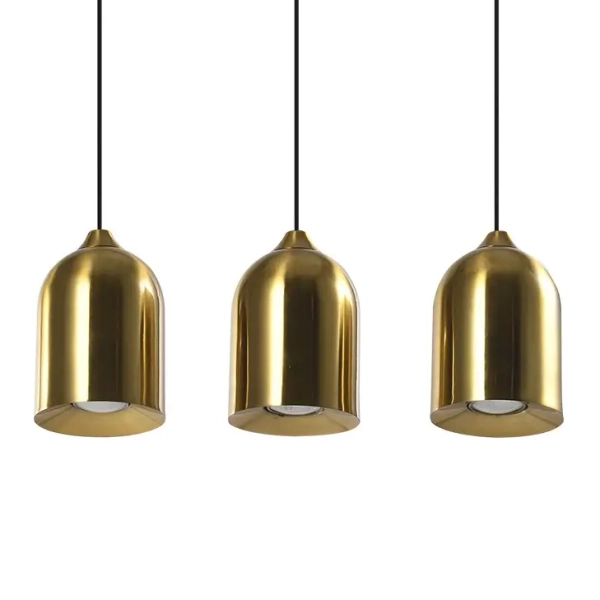 Zwisający żyrandol do salonu Nilo LP-0110/3L GD nad kanapę złoty