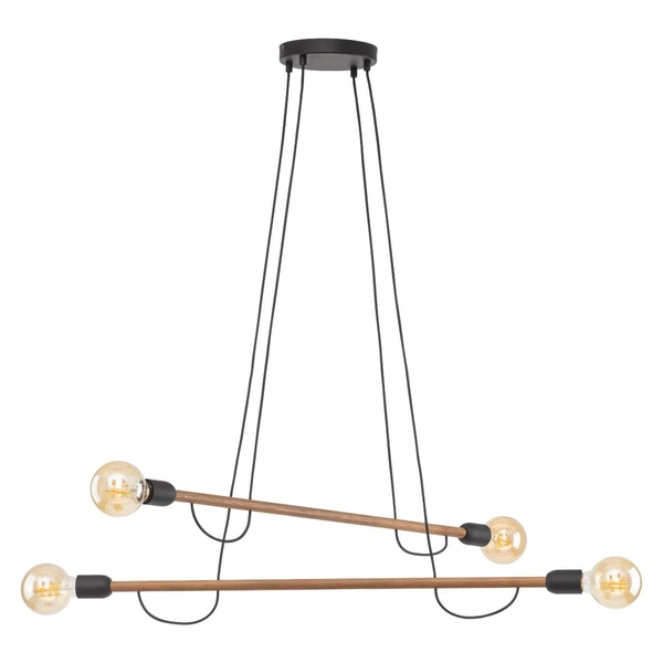 Salonowa lampa wisząca rustykalna Helix 4949 TK Lighting drewniana czarna