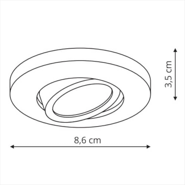 Sufitowa LAMPA podtynkowa LAGOS LP-440/1RS WH movable Light Prestige okrągła OPRAWA metalowa wpust biała