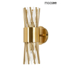 Szklana lampa na ścianę Lorenzo MSE010100338 Moosee metalowa kryształowa złota