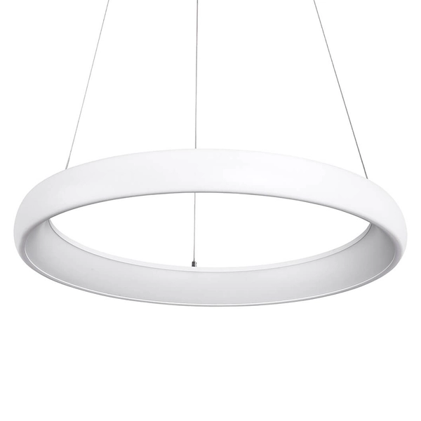 Minimalistyczna lampa wisząca Alessia nad stół LED 50W biała