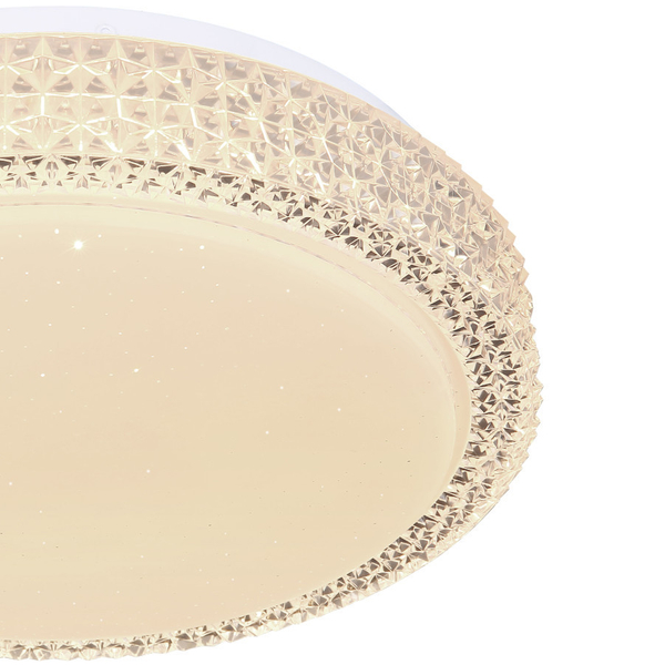 Plafon LAMPA sufitowa OVI 41749-12 Globo okrągła OPRAWA glamour LED 12W 3000K - 6500K crystal biały - przezroczysty