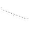 Liniowa lampa szynowa 1-obwodowa 11717 LED 6W 3000K czarna