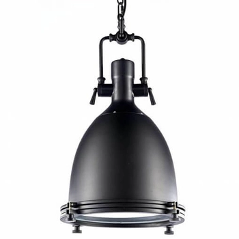 Industrialna lampa wisząca CGSPOT37 czarna na łańcuchu