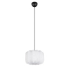 Materiałowa lampa wisząca MADELINE R31971001 do salonu czarny biały
