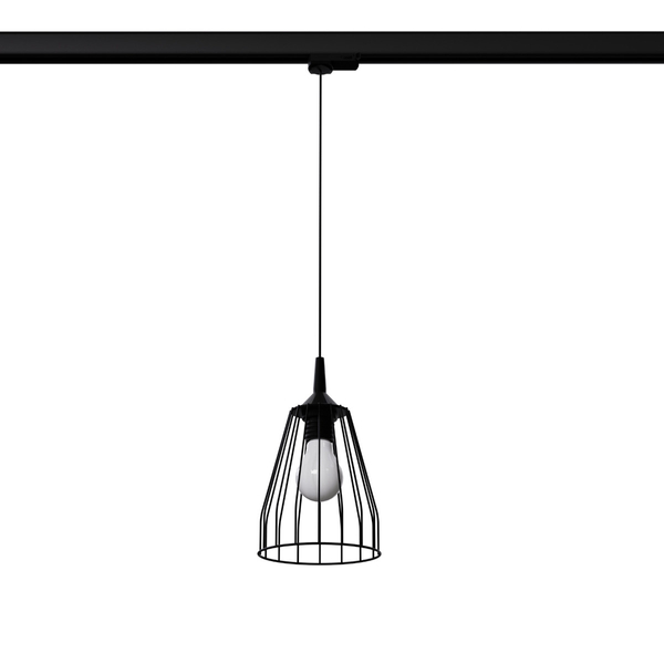 Druciana lampa wisząca do szyny 3-fazowej LEYO MYL.00385 czarny