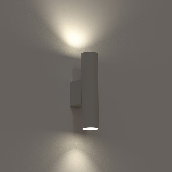Lampa ścienna sypialniana tuba Fourty 10890 Nowodvorski podłużna jedwabisty szary