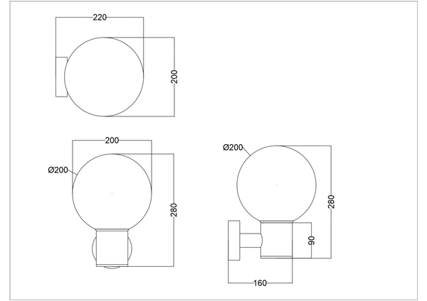 Lampa kinkiet tarasowa Bold O598WL-01GR Maytoni kula IP54 szara