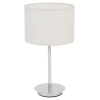 Stołowa lampa z abażurem HOTEL MOOD 11778 tkaninowa beżowa chrom