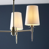 Wisząca lampa abażurowa L&-199455 Light& hampton biała nikiel