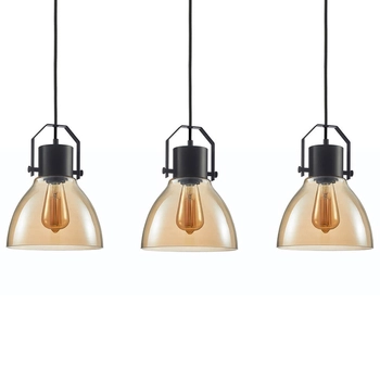 Jadalniana lampa wisząca Darlena kaskada bursztynowa