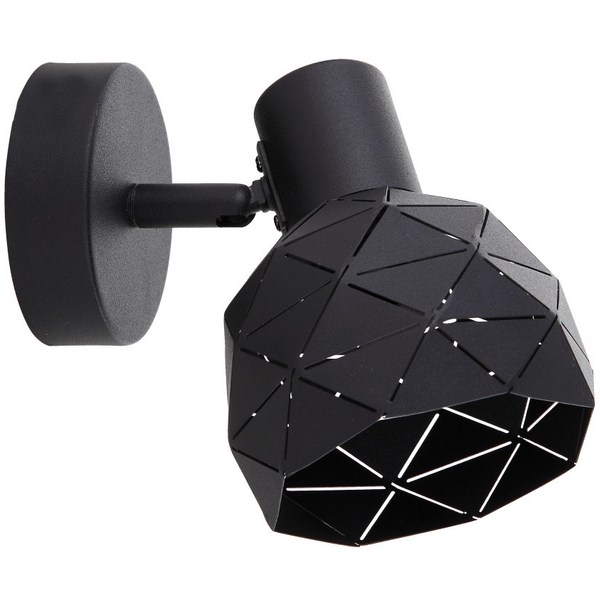 Regulowana LAMPA ścienna REUS LP-8069/1WS BK Light Prestige metalowa OPRAWA geometryczny kinkiet czarny