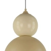 Ceramiczna lampa wisząca Tigali beżowa żółta 5242 1xE27 nad stół
