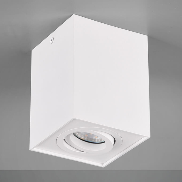 Nasufitowa lampa do sypialni BISCUIT 613000131 Trio kostka punktowa biały