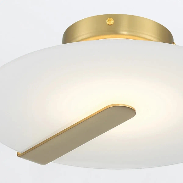 Sufitowa lampa szklana Nuvola QN-NUVOLA-F-S-BG LED 14W 3000K złota biała