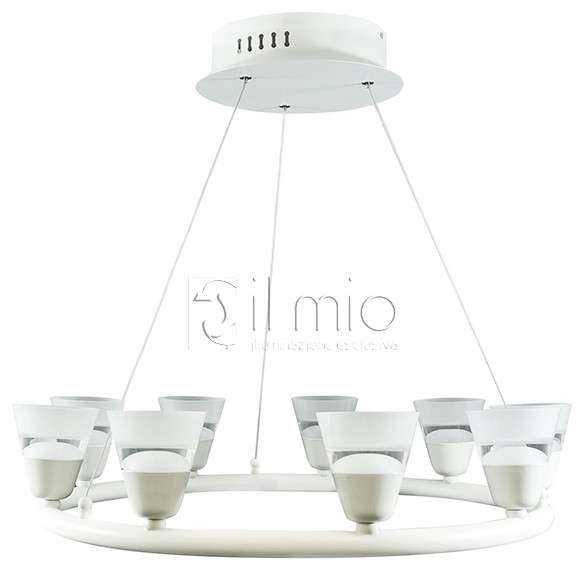 LAMPA wisząca BELL LED 45W 3000K 306678 IL MIO okrągła OPRAWA zwis aluminium biały