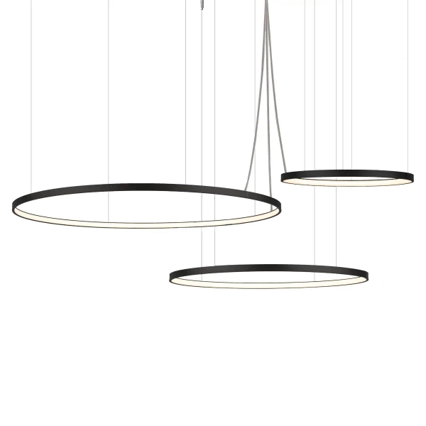 Pierścieniowa lampa wisząca Agari 5431 Shilo LED 82W 4000K natynkowa czarna