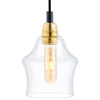 Loftowa LAMPA wisząca LONGIS 10877305 Kaspa szklana OPRAWA skandynawski ZWIS kaskada złota przezroczysta czarna