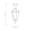 Stojąca lampa ogrodowa KINSALE-PED-POR Elstead outdoor czarna